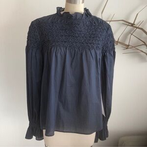Merlette paveley navy cotton tunic. Size L